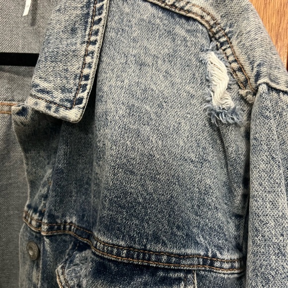 Free peoplele oversized denim jacketed - Picture 5 of 6